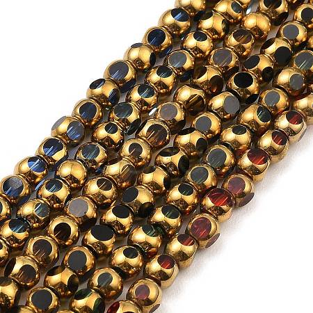 Faceted Electroplate Glass Beads Strands EGLA-P051-03A-G-1