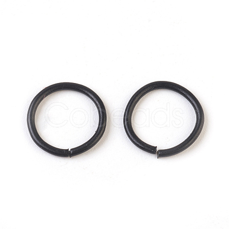Spray Painted Iron Open Jump Rings IFIN-F149-B12-1