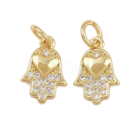 Brass Micro Pave Cubic Zirconia Pendants KK-A269-16G-1