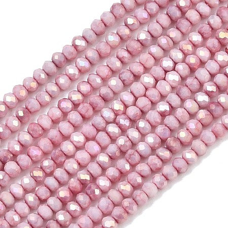 Electroplate Rondelle Glass Beads Strands GL-T021-2x2.5mm-17-24-1
