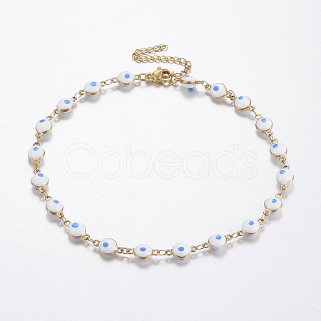 304 Stainless Steel Anklets AJEW-F033-02B-1