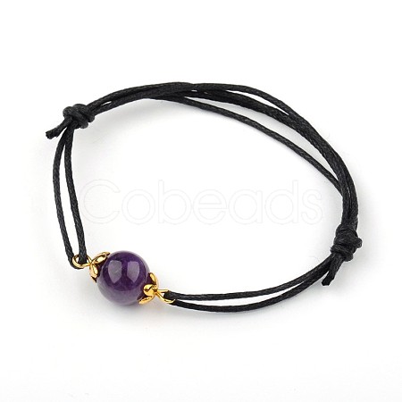 Gemstone Adjustable Link Bracelets X-BJEW-JB01554-05-1