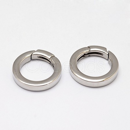 Tarnish Resistant 304 Stainless Steel Spring Gate Rings STAS-D070-01-1