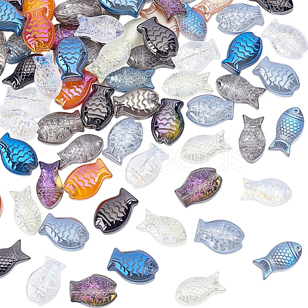 72Pcs 12 Styles Electroplate Glass Beads EGLA-PA0001-24-1