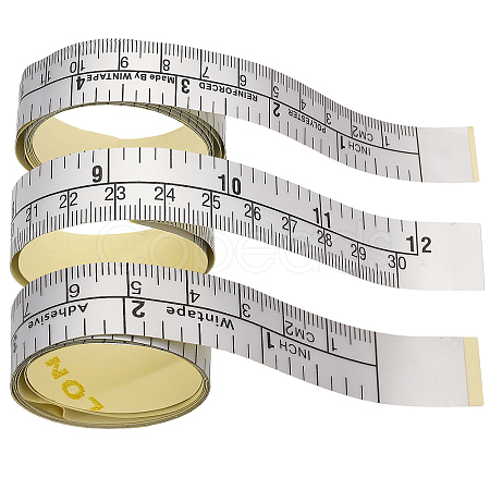3Pcs 3 Style Self-Adhesive Workbench Measuring Tape TOOL-CA0001-26-1