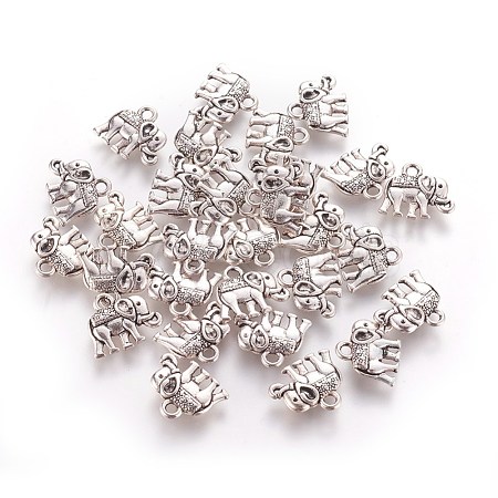 Tibetan Style Alloy Charms PALLOY-P220-01AS-NR-1