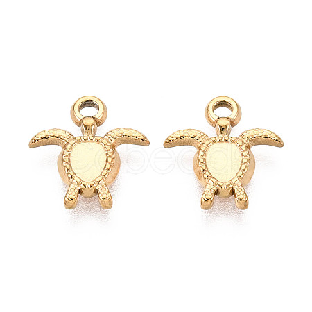 304 Stainless Steel Turtle Charms STAS-T072-53G-1