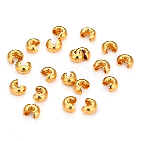 Brass Crimp Bead Covers X-KK-I681-13A-1