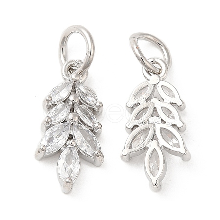 Rack Plating Brass Pave Cubic Zirconia Pendants KK-Z026-02P-1