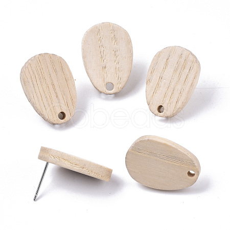 Cedarwood Stud Earring Findings MAK-N033-003-1