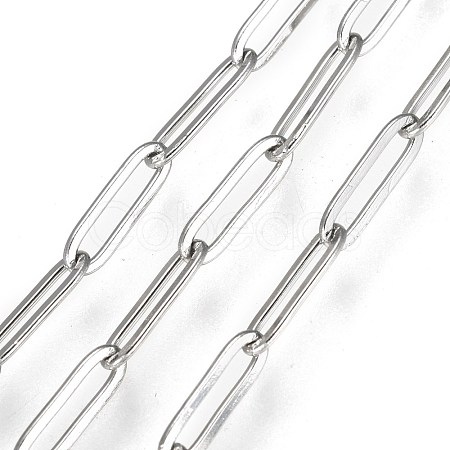 Tarnish Resistant 304 Stainless Steel Paperclip Chains CHS-F010-01F-P-1