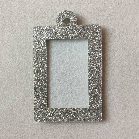 Vertical Design Rectangle Felt Glitter Photo Frame Card HJEW-WH0036-11C-1
