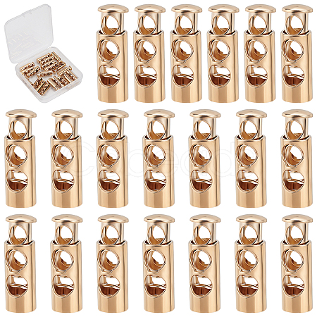 20Pcs Alloy Spring Cord Locks FIND-GF0002-75G-1