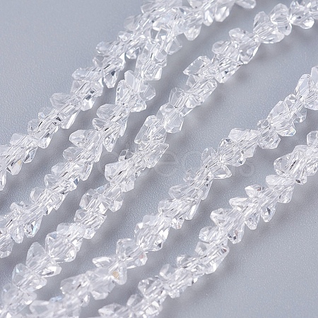 Transparent Glass Beads Strands X-EGLA-J146-4mm-NB01-1