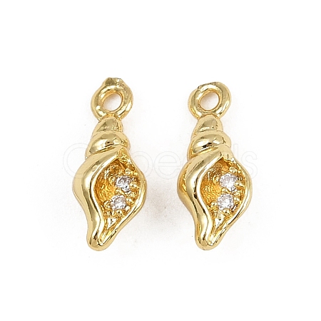 Brass Micro Pave Cubic Zirconia Pendants KK-A269-02C-G-1