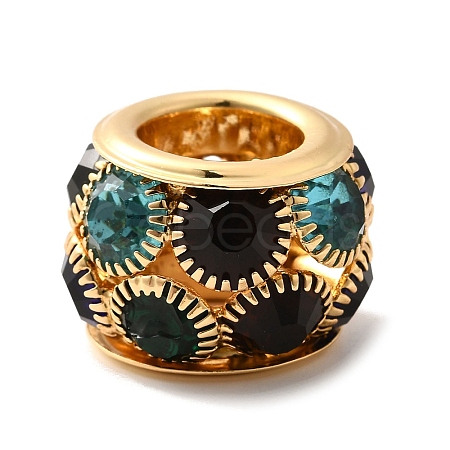 Brass Rhinestone Round Beads KK-D295-04G-01-1