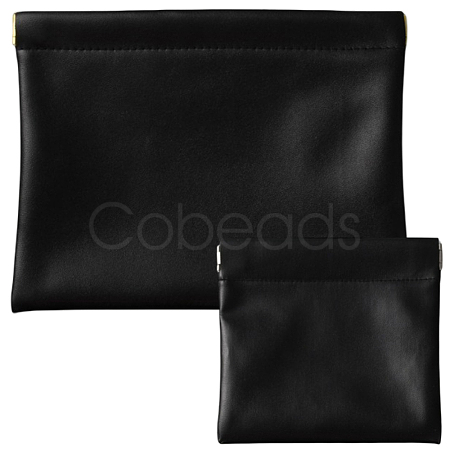 2Pcs 2 Sizes PU Imitation Leather Cosmetic Shrapnel Bags ABAG-WH20011-32D-1