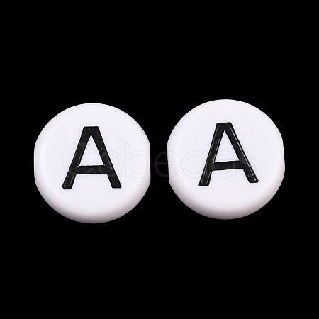 Opaque White Acrylic European Beads AC-CBA3BDD-01A-1