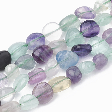 Natural Fluorite Beads Strands G-S331-6x8-007-1