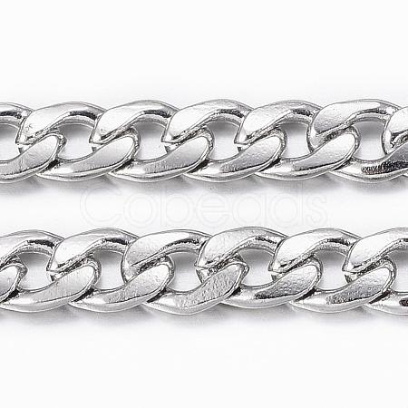 Tarnish Resistant 304 Stainless Steel Cuban Link Chains CHS-H009-14P-1