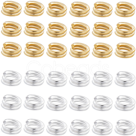 160Pcs 2 Colors Brass Split Rings KK-BBC0023-08B-1