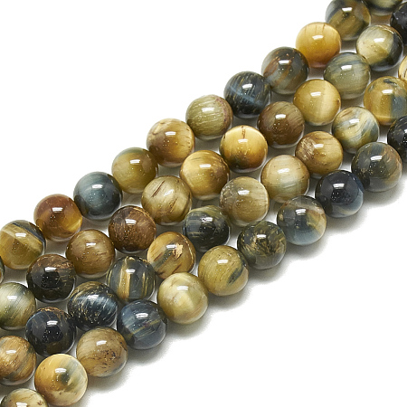 Natural Tiger Eye Beads Strands X-G-S300-8mm-107A-1