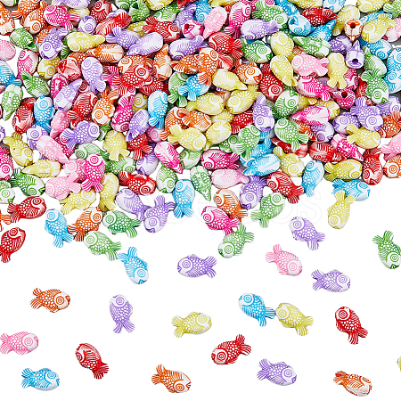 3Bags Opaque Acrylic Beads SACR-DC0001-09-1