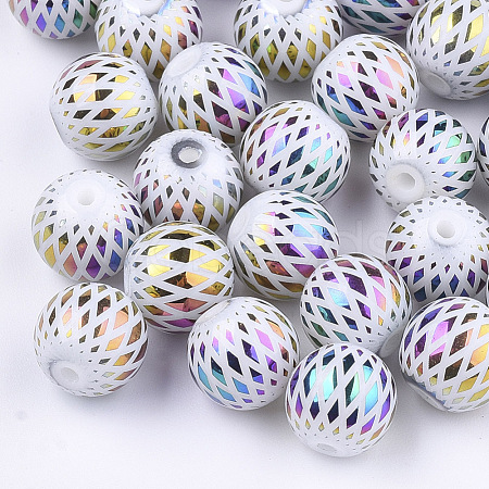 Electroplate Glass Beads X-EGLA-S178-07E-1