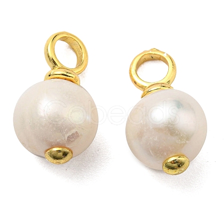 Natural Pearl Pendeants KK-D026-24G-1