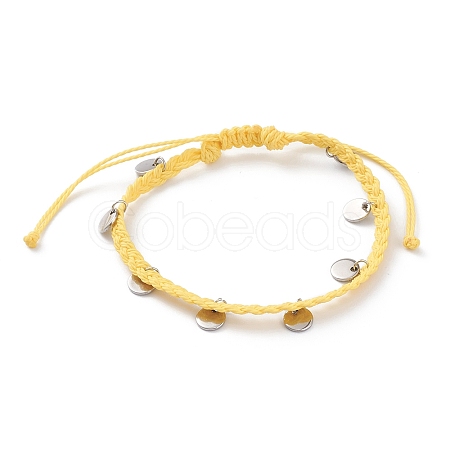 Waxed Polyester Cord Braided Bead Bracelets BJEW-JB05762-05-1