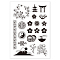 PVC Plastic Stamps, for DIY Scrapbooking, Photo Album Decorative, Cards Making, Stamp Sheets, Flower Pattern, 16x11x0.3cm