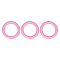 3Pcs Ring Silicone Focal Beads, Chewing Beads  For Teethers, DIY Nursing Necklaces Making, Pink, 65x9.5mm, Hole: 3mm, Inner Diameter: 44mm