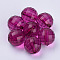 Transparent Acrylic Beads, Faceted, Round, Medium Violet Red, 20x19.5mm, Hole: 2.9mm, about 105pcs/500g