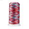 Segment Dyed Round Polyester Sewing Thread, for Hand & Machine Sewing, Tassel Embroidery, Crimson, 12-Ply, 0.8mm, about 300m/roll