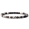 4mm Round Natural Netstone Beads Bracelet for Men, European and American Retro Simple Versatile Stretch Bracelets, 7-1/2 inch(19cm)