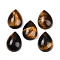 Natural Tiger Eye Cabochons, Teardrop, Grade AB, 20~20.5x15~15.5x6.5~7mm