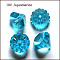 K9 Glass, Imitation Austrian Crystal Beads, Grade AAA, Faceted, Diamond, Deep Sky Blue, 9.5~10x7~8mm, Hole: 0.9~1mm