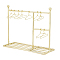 SUPERFINDINGS Iron Doll Clothes Rack & Hangers, for Dollhouse Furniture Accessories, Gold, Rack: 151x56x122mm, 1pc, Hangers: 25x42x3mm, 10pcs