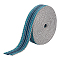 Nbeads 9.5~10 Yards Polyester Jacquard Ribbons, Tyrolean Ribbon, Stripe Pattern, Turquoise, 1-1/2 inch(38mm)