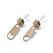 Alloy Zipper Buckle Dangle Stud Earrings with Iron Pins for Women, Tan, 25.5mm, Pin: 0.7mm