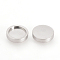 Non-Tarnish 201 Stainless Steel Plain Edge Bezel Cups, Cabochon Settings, Flat Round, Stainless Steel Color, Tray: 8mm, 10x2mm