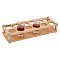 12-Hole Bamboo Glass Holder Display Racks, Whiskey Spirits Wine Glass Holder with 202 Stainless Steel Findings, for Bar Tasting Serving Tray, Kitchen Tools, Rectangle, Navajo White, 29x11x6cm