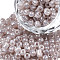 6/0 Glass Seed Beads, Ceylon, Round, Rosy Brown, 4mm, Hole: 1.5mm, about 4500Pcs/pound