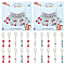 Christmas Theme Acrylic Beaded Locking Stitch Markers, Zinc Alloy Lobster Claw Clasps Locking Stitch Marker, Mixed Color, 4.2cm, 10pcs/set