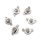 Tarnish Resistant 201 Stainless Steel Snap Clasps, Stainless Steel Color, 15.5x9x5mm, Hole: 1.5mm