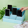 30-Grid Detachable Wooden Cell Phone Storage Box AJEW-WH0419-18-3