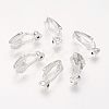 Brass Clip-on Earring Converters Findings KK-Q115-S-1