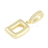 Brass Micro Pave Clear Cubic Zirconia Pendants KK-M289-01D-G-2