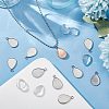 50Pcs 304 Stainless Steel Pendant Cabochon Settings STAS-UN0042-64-3