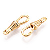 Brass Lobster Claw Clasps X-KK-N254-21G-2